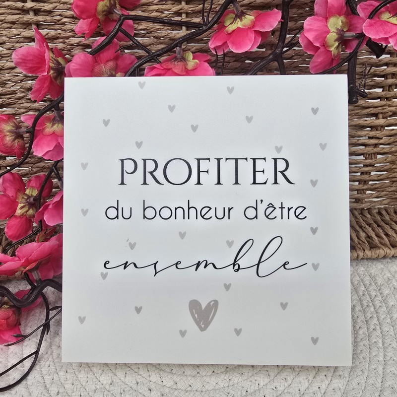 Cadre épais 15/15 "Profiter du bonheur d'être ensemble"