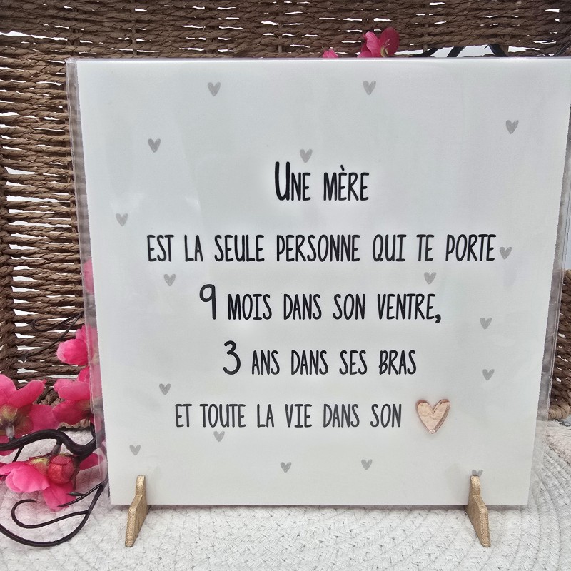 Cadre relief 20/20 "Une mère est la seule personne qui"