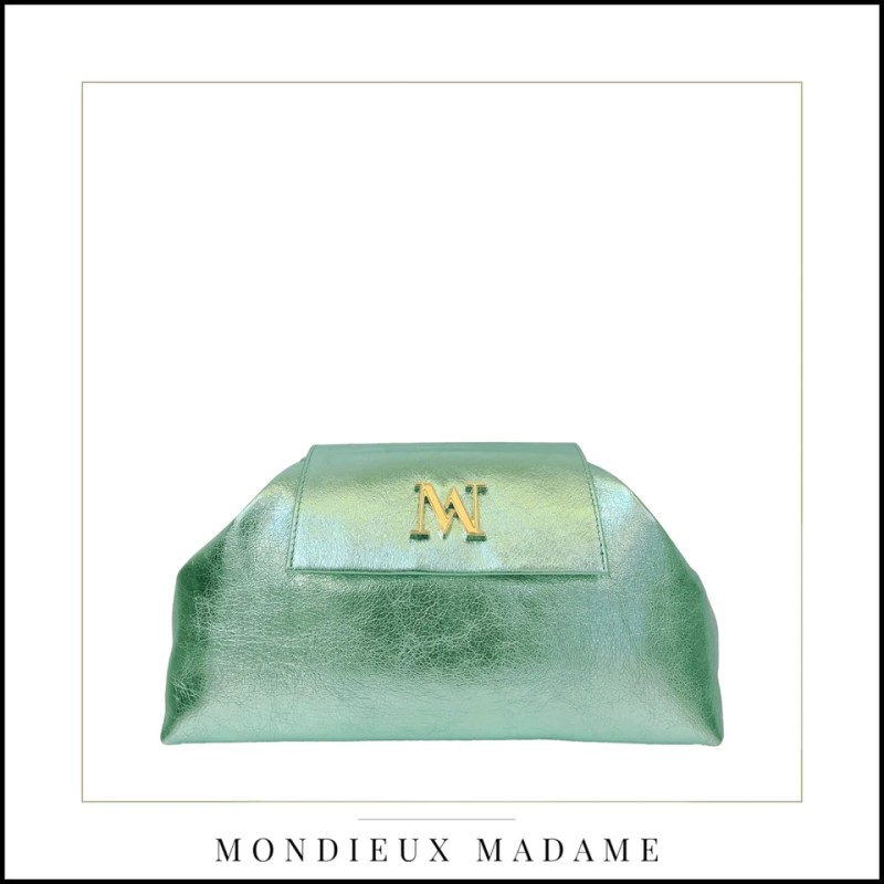Sac" Naomi " Green Métallique Mondieux Madame