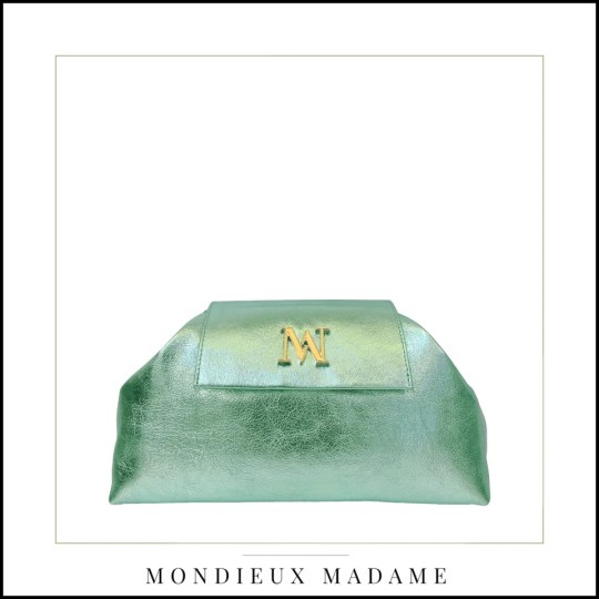 Sac" Naomi " Green Métallique Mondieux Madame