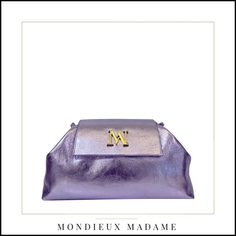 Sac"Naomi" Lilla Métallique Mondieux Madame