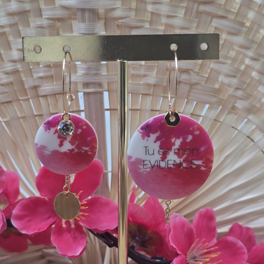 Boucles d'oreilles " Tu es mon évidence"