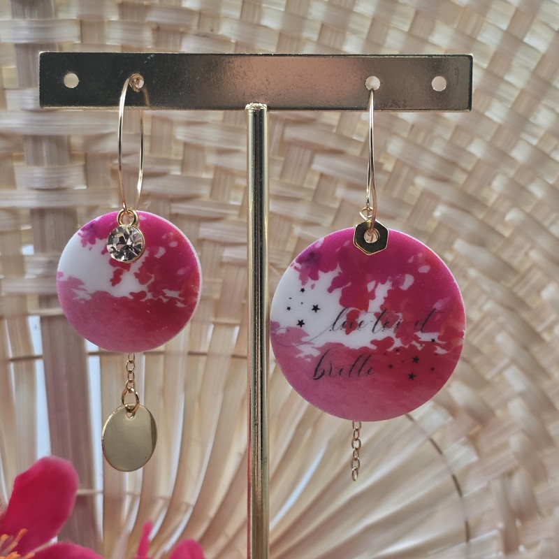 Boucles d'oreilles "Lèves toi et Brille"