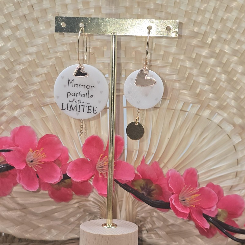 Boucles d'oreilles "Maman parfaite édition limitée"