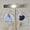 Boucles d'oreilles" Un jour je suis née depuis j'improvise"