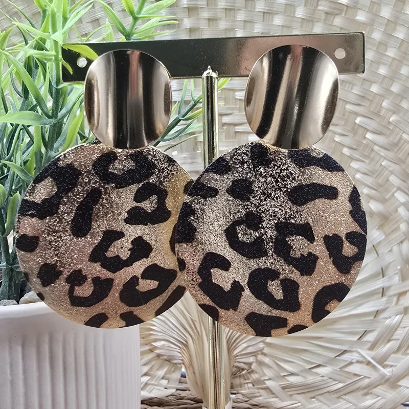 Boucles d'oreilles grande Léopard