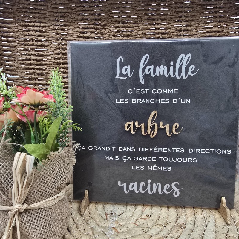 Cadre relief 20/20 "La famille c'est comme les branches d'un arbre..."