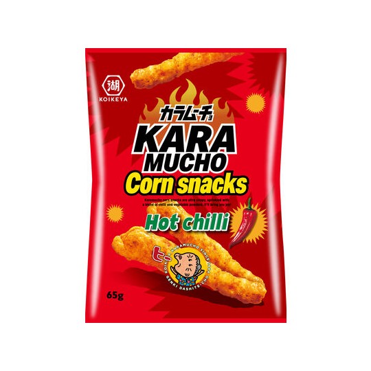 KARA MUCHO CHIPS HOT CHILLI CORN SNACK 65GR