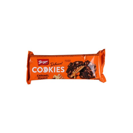 BERGEN COOKIES CARAMEL PEANUT DARK 6P 130GR