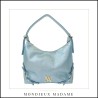 Sac à mains "Diana"bleu métallique Mondieux Madame
