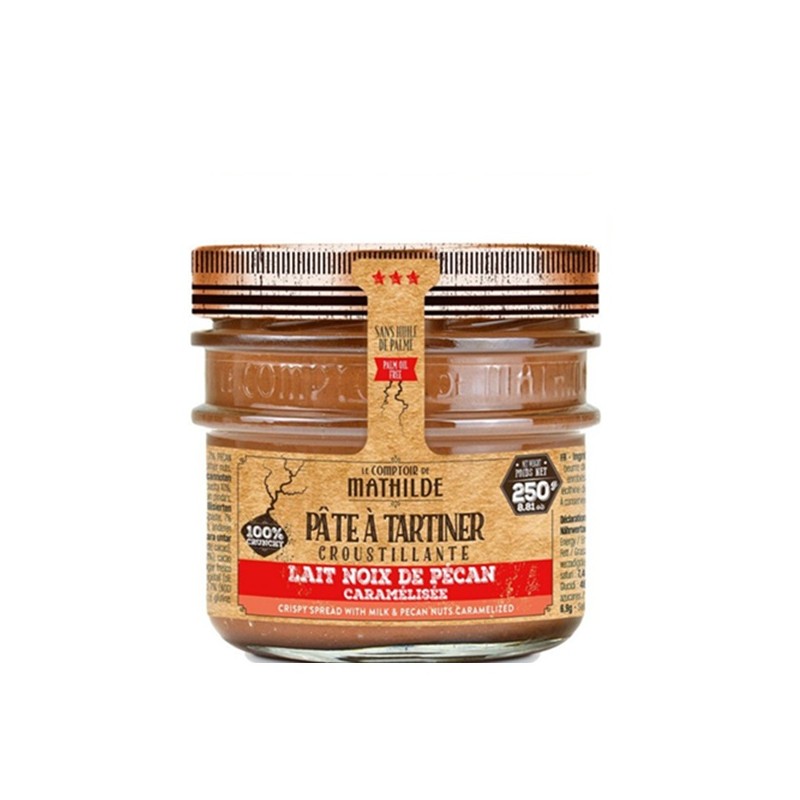 Pâte à tartiner Croustillante Lait Noix De Pecan Caramelisée 250G
