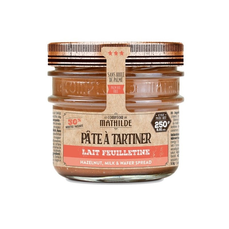 Pâte à tartiner Lait Noisette Feuilletine 250G