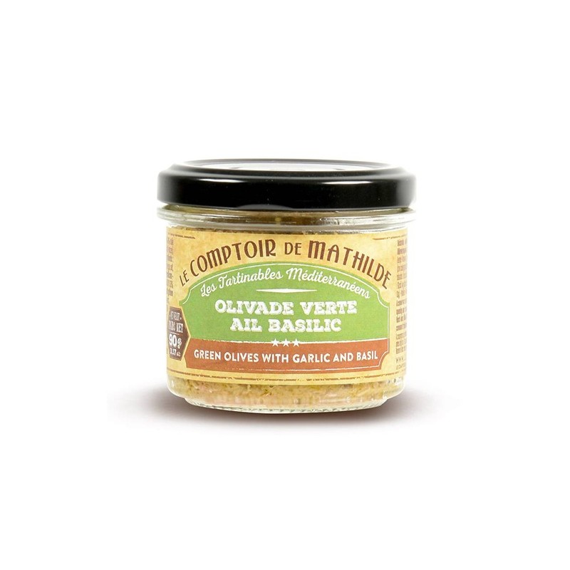 Olivade Verte Ail Basilic 90G