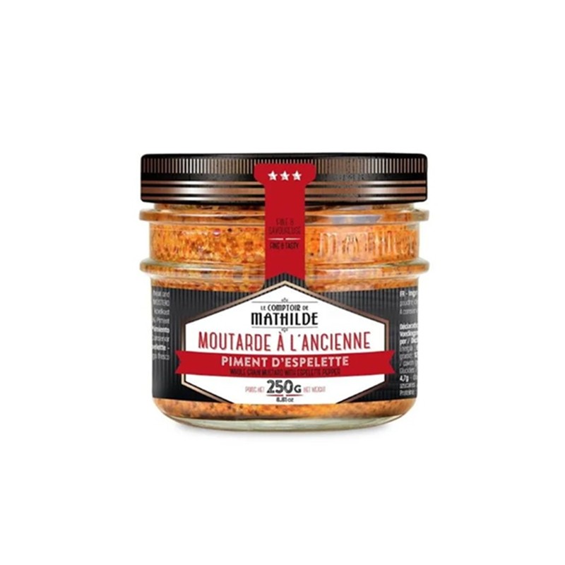 Moutarde A L'Ancienne Au Piment D'Espelette 250G