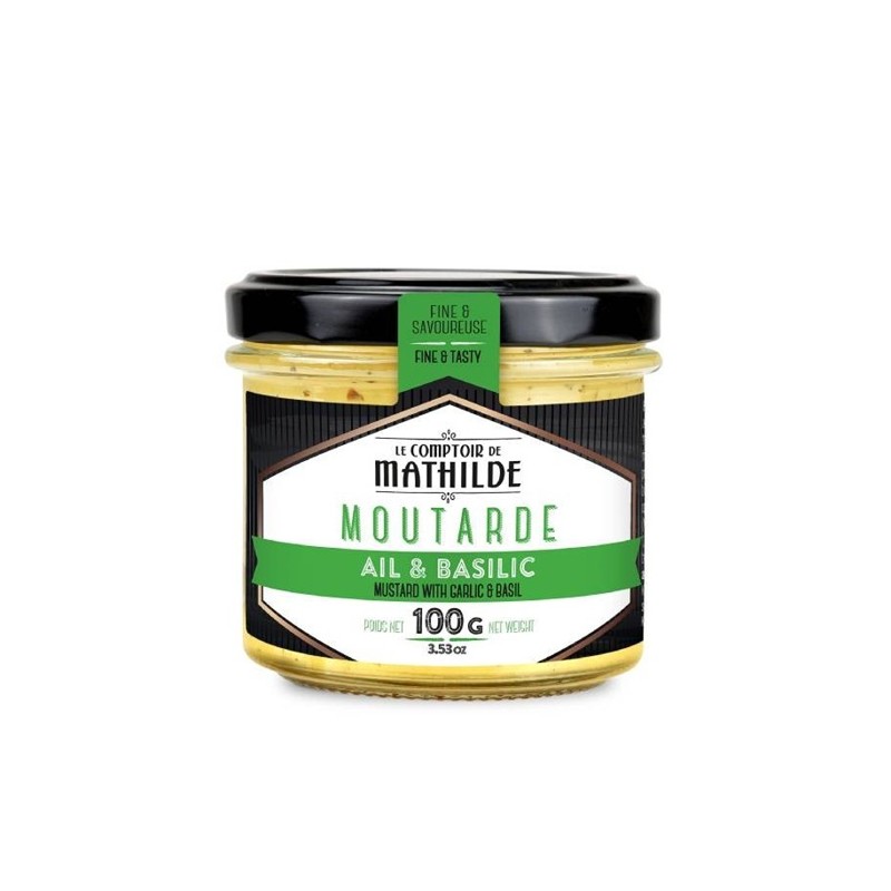 Moutarde Ail & Basilic 100G Pots 100g