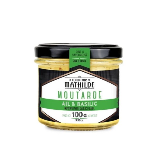 Moutarde Ail & Basilic 100G Pots 100g