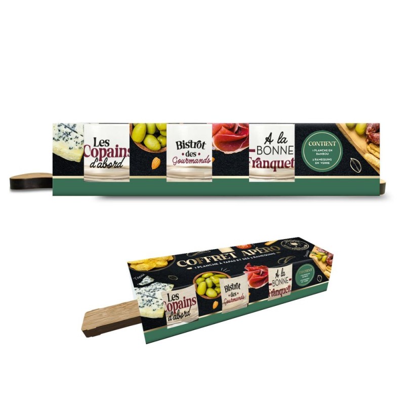 Coffret service apero style bistrot