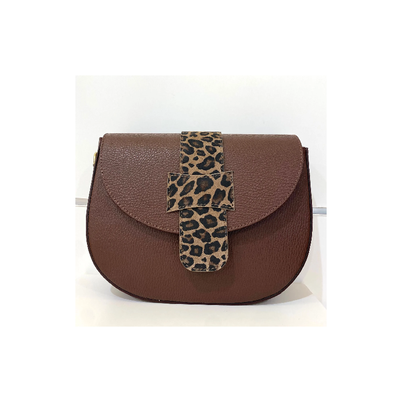 Sac "Tofia" Marron et léopard Mondieux Madame