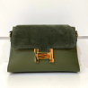 Sac "Nina" Kaki/Kaki suede Mondieux Madame