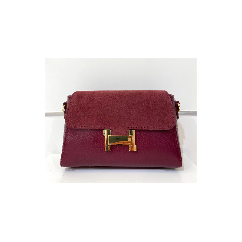 Sac "Nina" Bordeaux/Bordeaux suede Mondieux Madame
