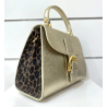 Sac "Delay" Mini Suede Doré/Léopard Mondieux Madame