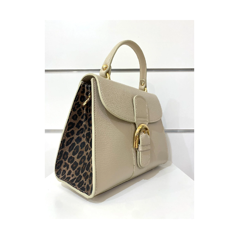 Sac "Delay" Mini Suede Beige/Léopard Mondieux Madame