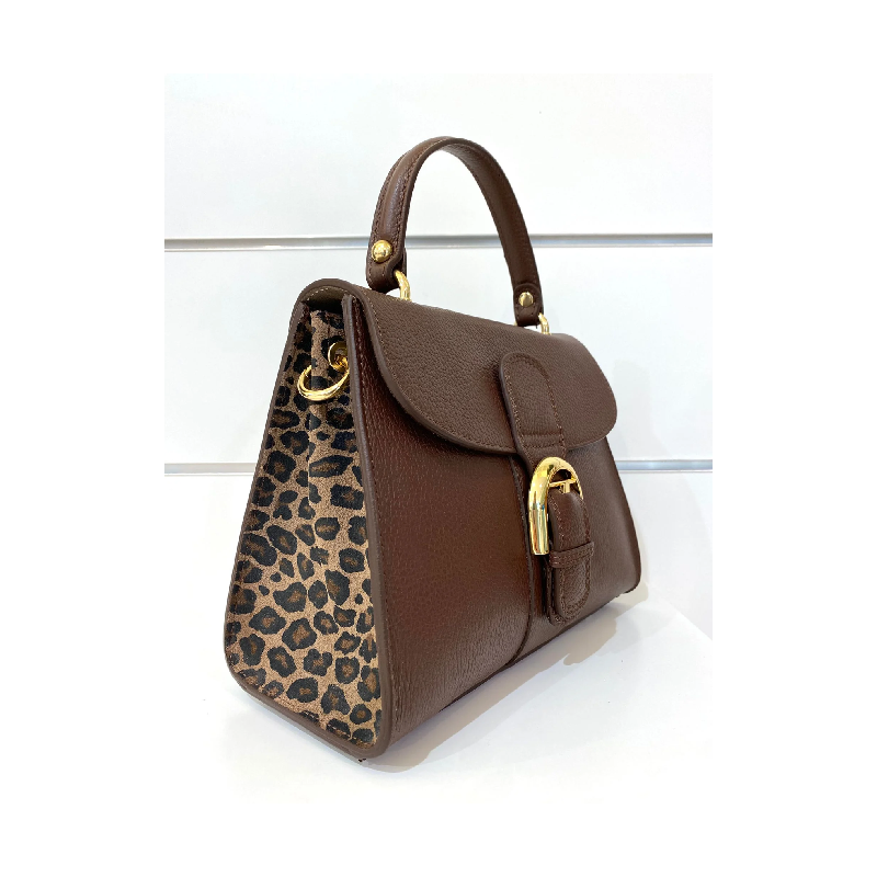 Sac "Delay" Mini Suede Marron/Léopard Mondieux Madame