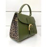 Sac "Delay" Mini Suede Kaki/Léopard Mondieux Madame