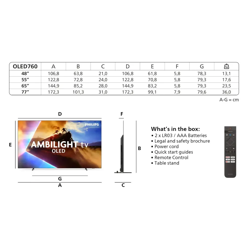 Nimestore TV OLED 77OLED760/12 8718863046890