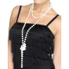 Sautoir de perles nacrées femme