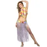 Jupe hawaïenne translucide longue adulte