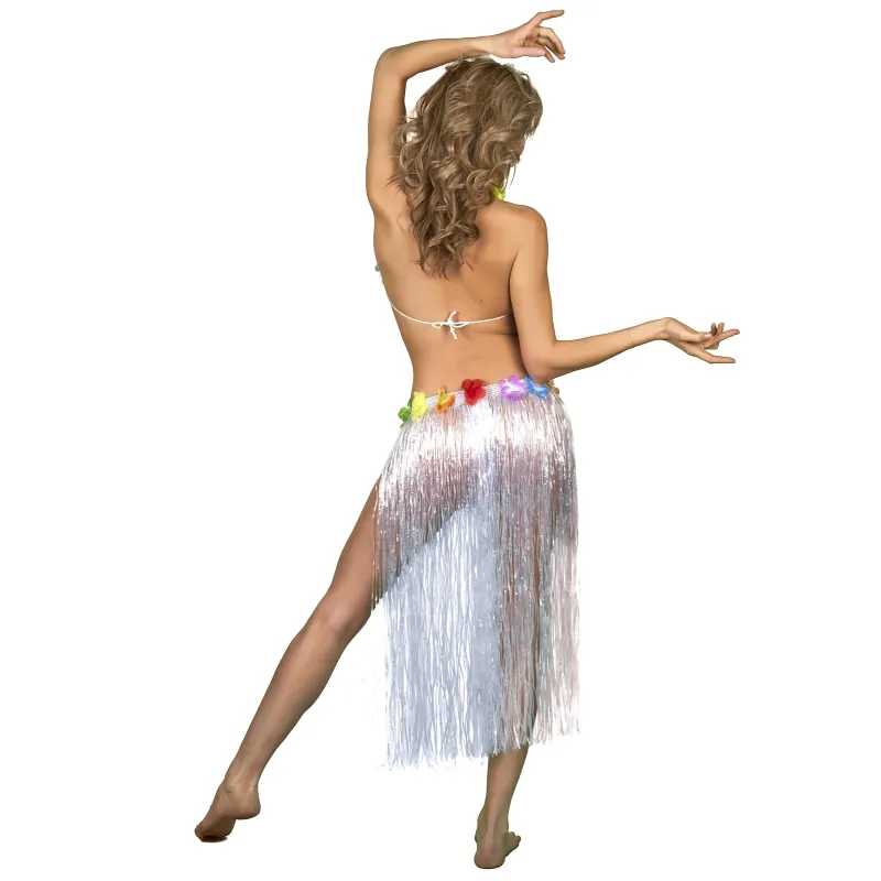 Jupe hawaïenne translucide longue adulte