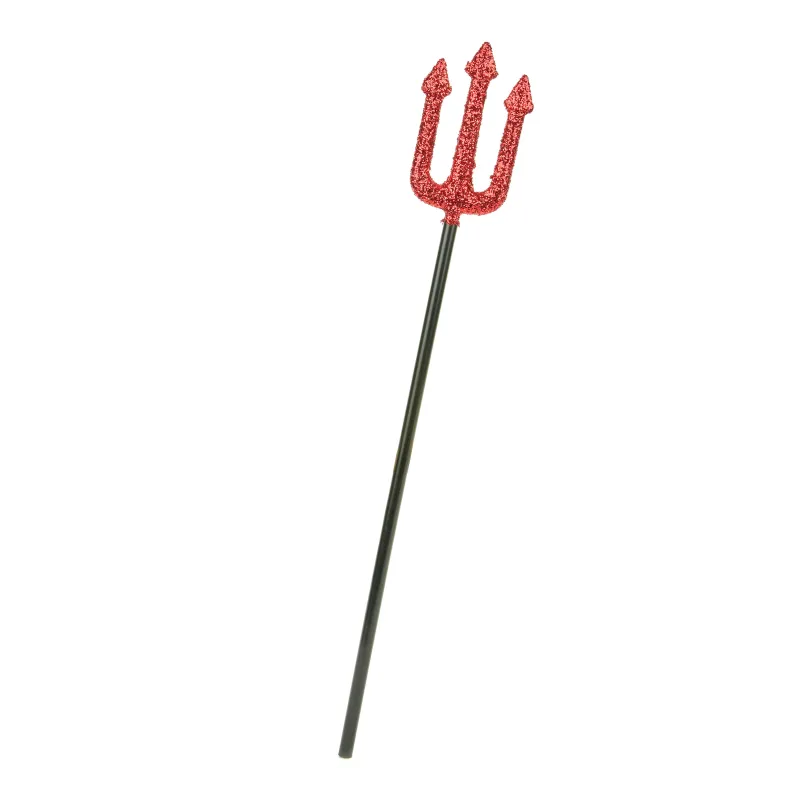 Fourche diable brillante en plastique Halloween