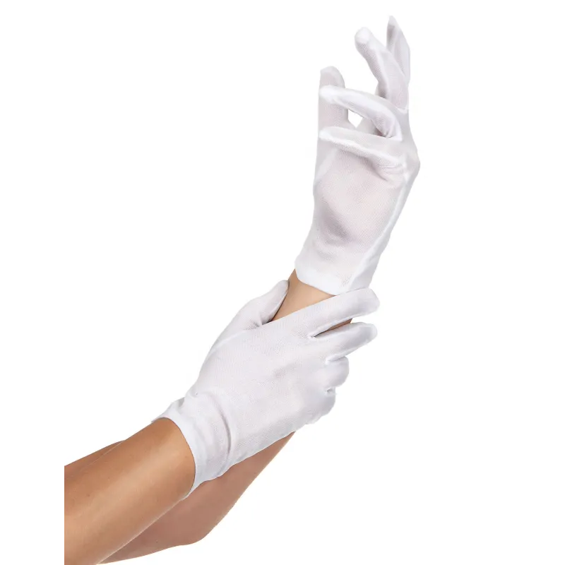 Gants courts blancs classiques adulte