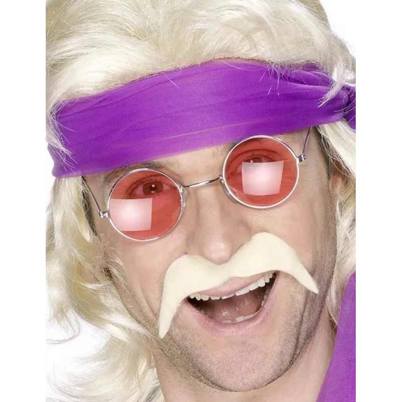 Moustache blonde années 70' adulte