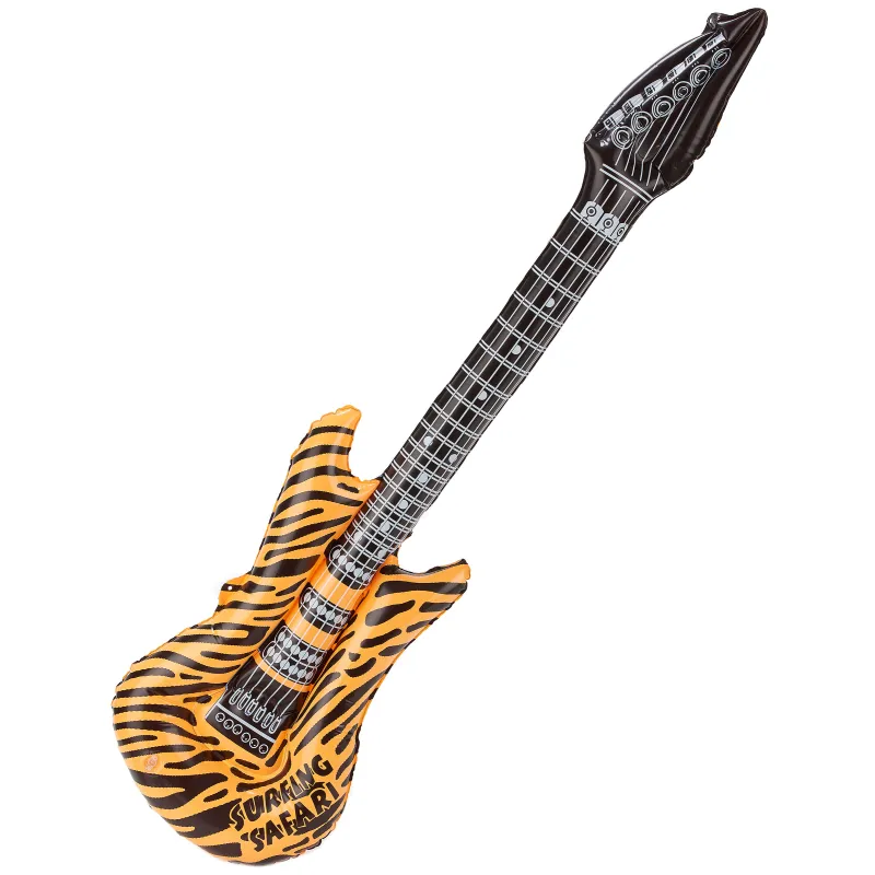 Guitare rock gonflable orange adulte