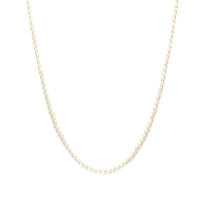 Collier perles blanches