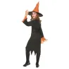 Déguisement sorcière orange et noire fille