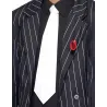 Cravate blanche gangster adulte
