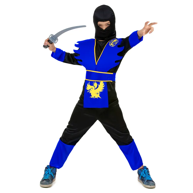 Déguisement ninja bleu garçon