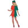 Déguisement elfe bicolore femme Noël