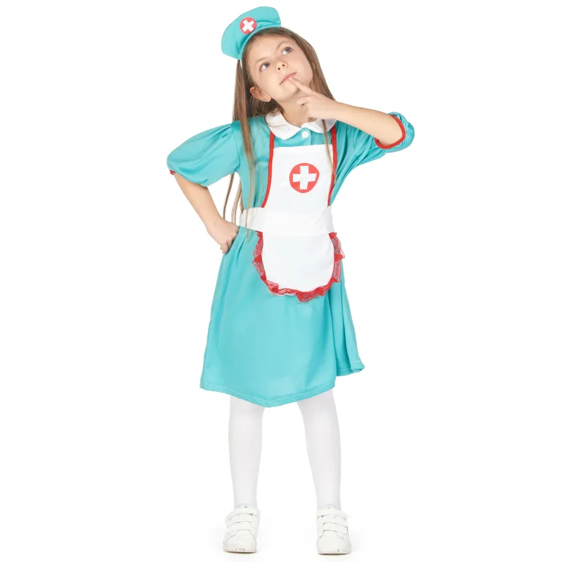 Déguisement infirmière vert fille