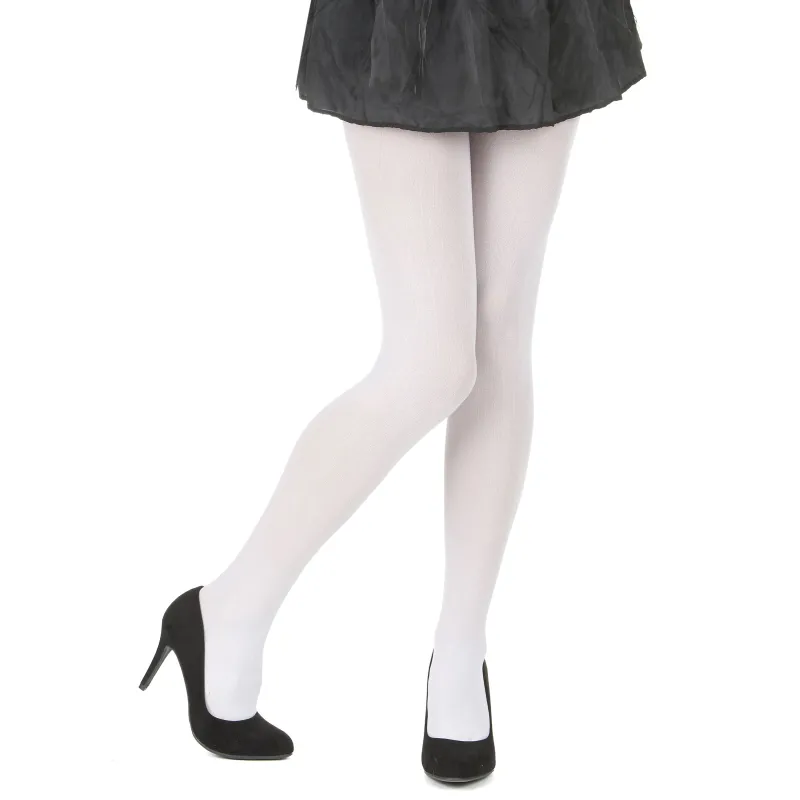 Collants opaques blancs adulte