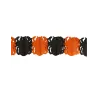 Guirlande en papier araignées oranges et noires Halloween 3m