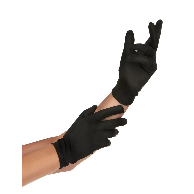 Gants courts noirs adulte