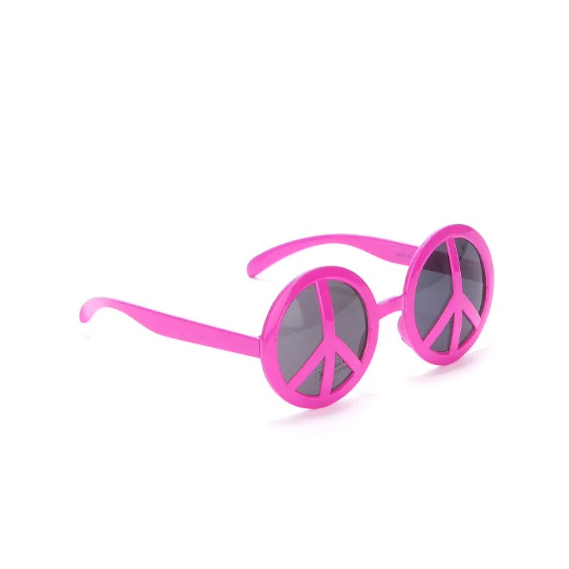 Lunettes hippie rose adulte
