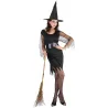 Déguisement sorcière manches en tulle femme Halloween