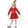Déguisement Mère Noël robe pompons fille
