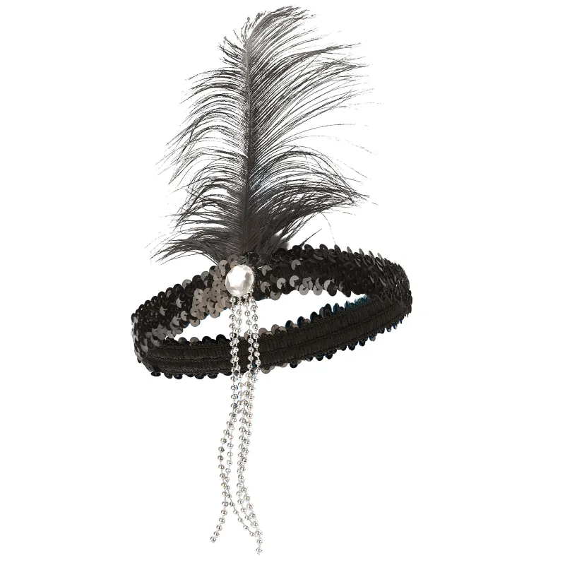 Bandeau charleston noir
