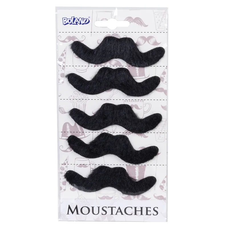5 moustaches adhésives